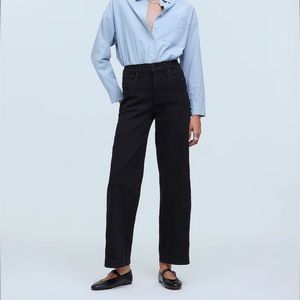 The Petite Curvy Perfect Vintage Wide Leg Jean - black rinse wash